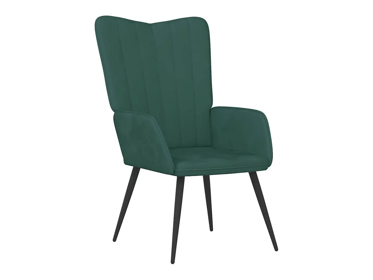 Poltrona | Cadeira Relax com banco veludo verde-escuro SHL687586