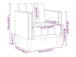 Poltrona | Cadeira Relax com apoio de braços 53 cm tecido cinzento-escuro SHL350621