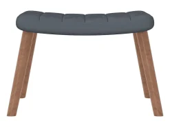 Poltrona | Cadeira Relax com banco veludo cinzento-escuro SHL640264
