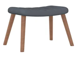 Poltrona | Cadeira Relax com banco veludo cinzento-escuro SHL640264
