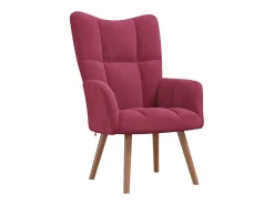 Poltrona | Cadeira Relax com banco veludo vermelho tinto SHL117822