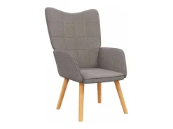 Poltrona | Cadeira Relax com banco tecido cinzento-acastanhado SHL716994