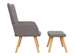Poltrona | Cadeira Relax com banco tecido cinzento-acastanhado SHL716994