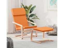 Poltrona | Cadeira Relax com apoio de pés tecido amarelo-escuro SHL859362