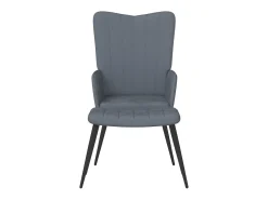 Poltrona | Cadeira Relax com banco veludo cinzento-escuro SHL825407