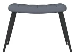 Poltrona | Cadeira Relax com banco veludo cinzento-escuro SHL825407