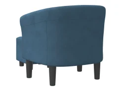 Poltrona | Cadeira Relax com apoio de pés veludo azul-escuro SHL502001