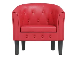 Poltrona | Cadeira Relax couro artificial vermelho SHL429825