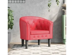 Poltrona | Cadeira Relax couro artificial vermelho SHL429825