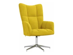 Poltrona | Cadeira Relax com banco veludo amarelo mostarda SHL129864