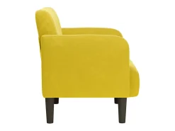 Poltrona | Cadeira Relax com apoio de braços 54 cm veludo amarelo SHL21645