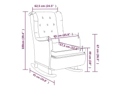 Poltrona | Cadeira Relax com pés de baloiço seringueira tecido cinza-escuro SHL574855