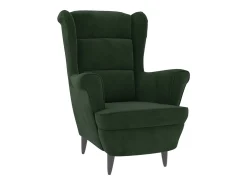 Poltrona | Cadeira Relax com banco veludo verde-escuro SHL450828