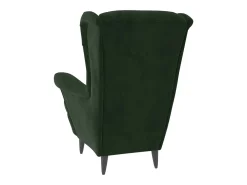 Poltrona | Cadeira Relax com banco veludo verde-escuro SHL450828