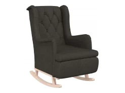 Poltrona | Cadeira Relax de baloiço com banco tecido cinzento-escuro SHL65695