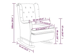 Poltrona | Cadeira Relax de baloiço com banco tecido cinzento-escuro SHL65695