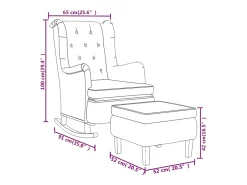 Poltrona | Cadeira Relax de baloiço com banco tecido cinzento-escuro SHL65695