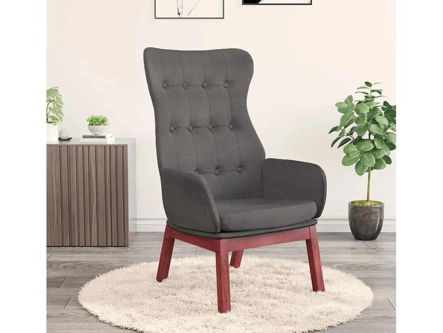 Poltrona | Cadeira Relax tecido cinzento-escuro SHL228628