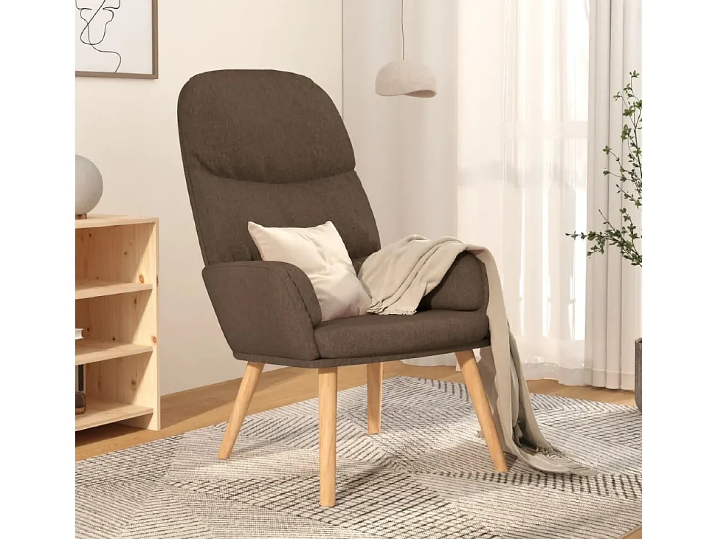 Poltrona | Cadeira Relax tecido cinzento-acastanhado SHL339348