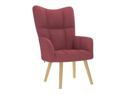 Poltrona | Cadeira Relax tecido vermelho tinto SHL172379