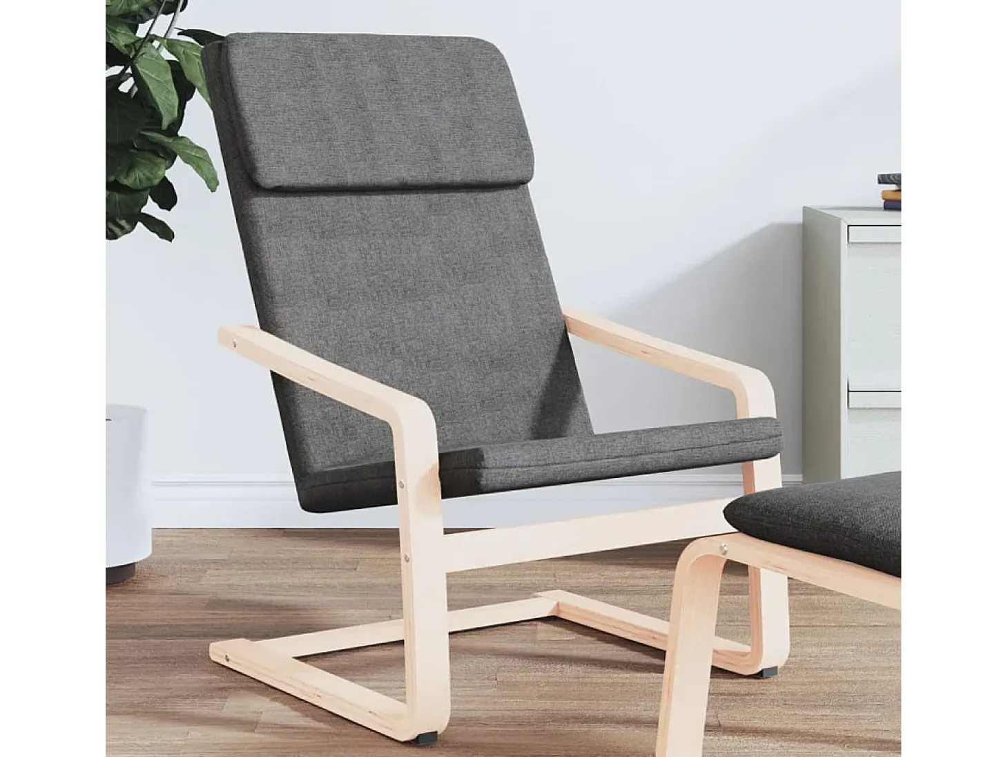 Poltrona | Cadeira Relax tecido cinzento-escuro SHL106752