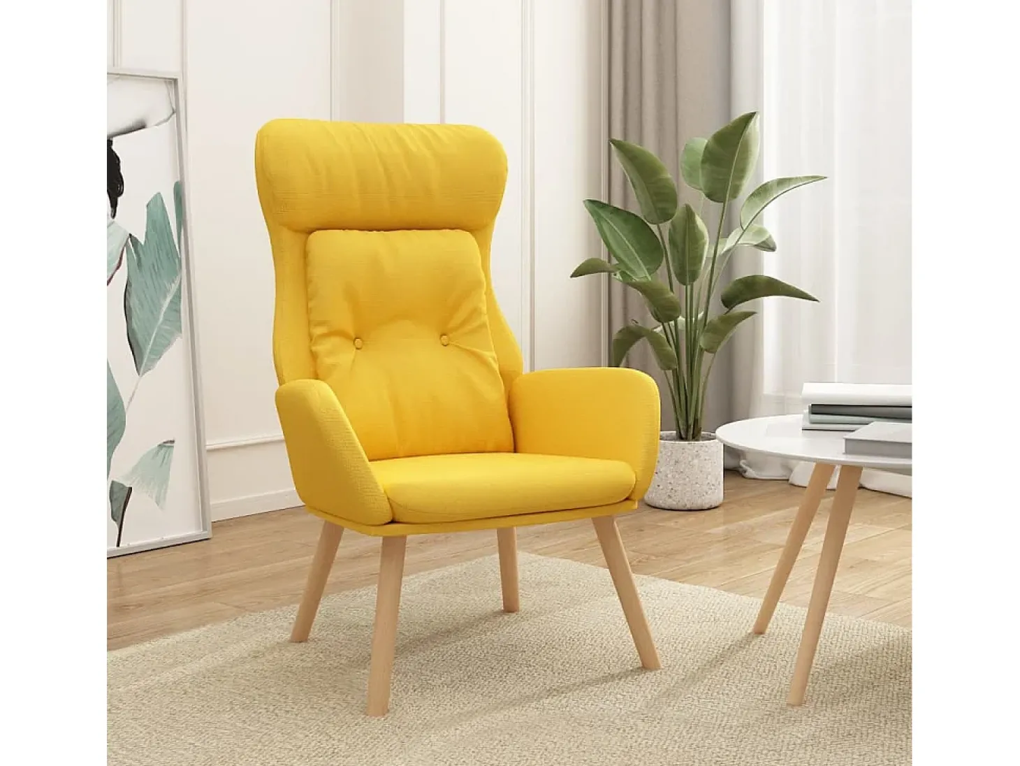 Poltrona | Cadeira Relax tecido amarelo mostarda SHL814438