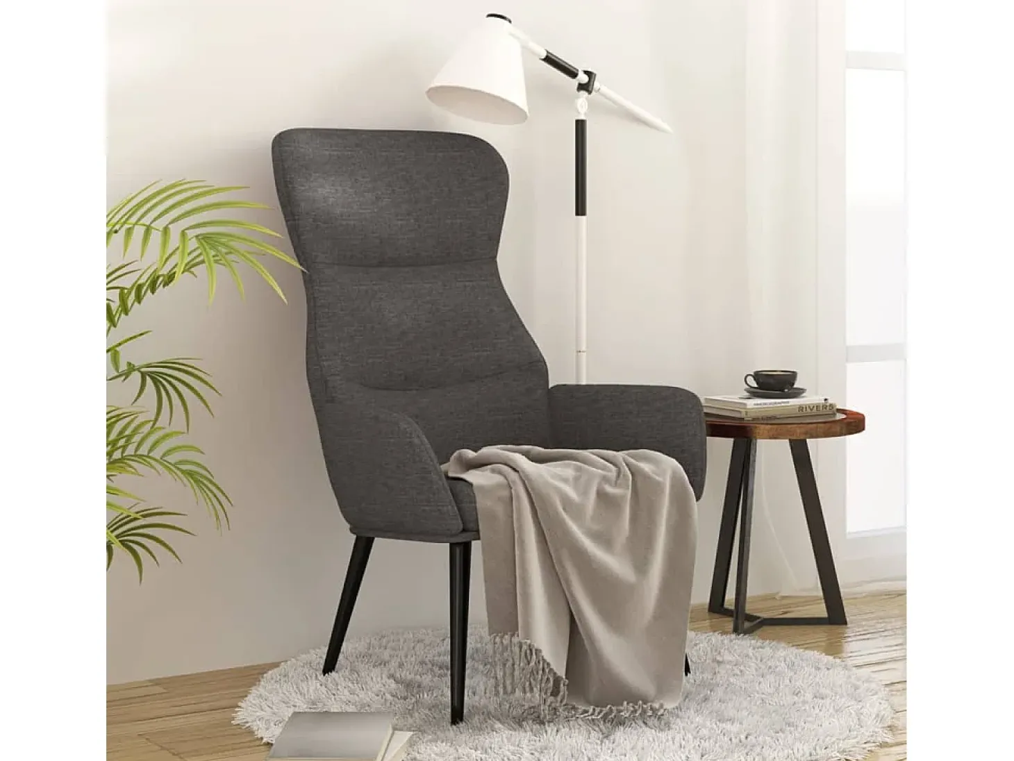 Poltrona | Cadeira Relax tecido cinzento-escuro SHL788028