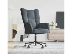 Poltrona | Cadeira Relax veludo cinzento-escuro SHL483460