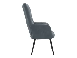 Poltrona | Cadeira Relax veludo cinzento-escuro SHL506588