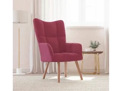 Poltrona | Cadeira Relax veludo vermelho tinto SHL451557