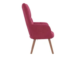Poltrona | Cadeira Relax veludo vermelho tinto SHL451557