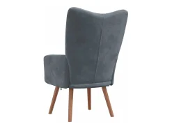 Poltrona | Cadeira Relax veludo cinzento-escuro SHL761902