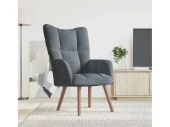 Poltrona | Cadeira Relax veludo cinzento-escuro SHL761902
