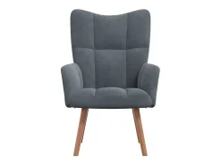 Poltrona | Cadeira Relax veludo cinzento-escuro SHL761902