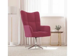 Poltrona | Cadeira Relax veludo vermelho tinto SHL34045