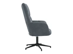 Poltrona | Cadeira Relax veludo cinzento-escuro SHL540709