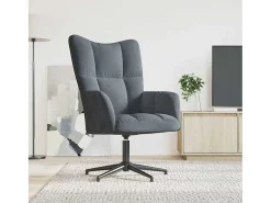 Poltrona | Cadeira Relax veludo cinzento-escuro SHL540709
