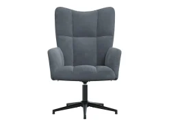 Poltrona | Cadeira Relax veludo cinzento-escuro SHL540709