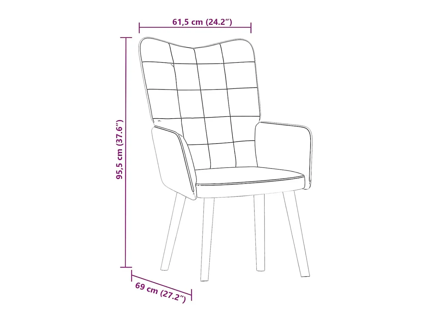 Poltrona | Cadeira Relax veludo amarelo SHL535987