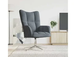 Poltrona | Cadeira Relax veludo cinzento-escuro SHL419835