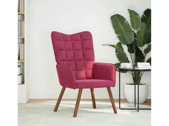 Poltrona | Cadeira Relax veludo vermelho tinto SHL30643