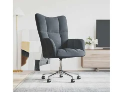 Poltrona | Cadeira Relax veludo cinzento-escuro SHL539203