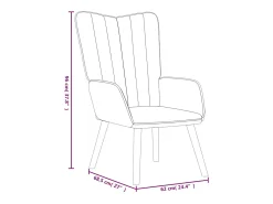 Poltrona | Cadeira Relax veludo cinzento-escuro SHL414995