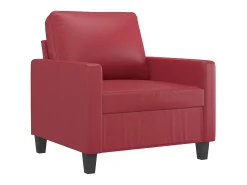 Poltrona 60 cm couro artificial vermelho tinto PT620652