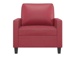 Poltrona 60 cm couro artificial vermelho tinto PT620652