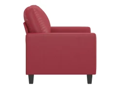 Poltrona 60 cm couro artificial vermelho tinto PT620652