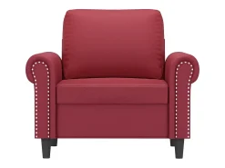 Poltrona 60 cm couro artificial vermelho tinto PT316080