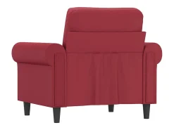Poltrona 60 cm couro artificial vermelho tinto PT316080
