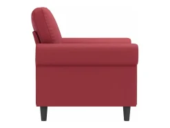Poltrona 60 cm couro artificial vermelho tinto PT316080