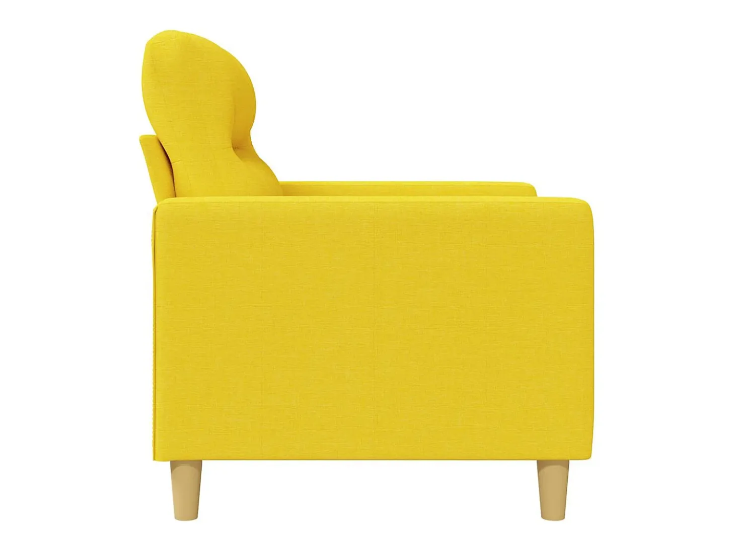 Poltrona 60 cm tecido amarelo-claro